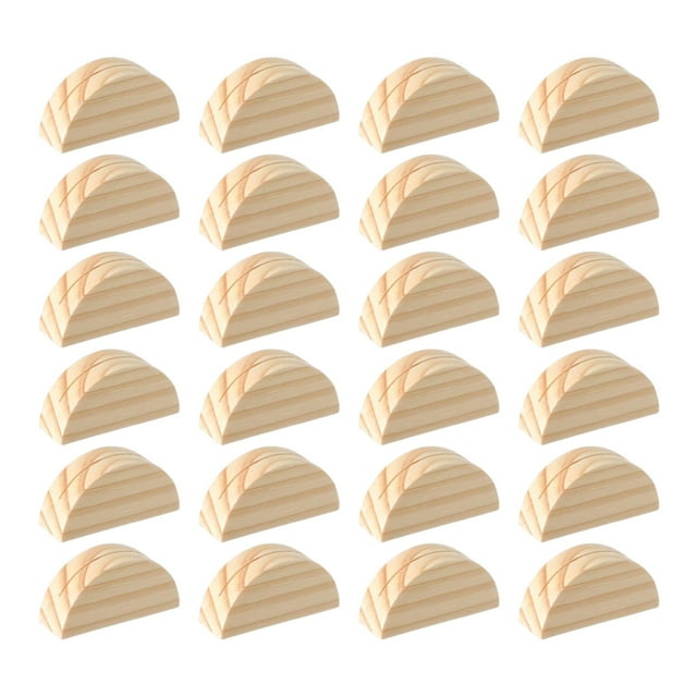 24 portatarjetas de lugar, portanombres de mesa, soportes de madera para números de mesa para venta minorista beige