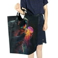 thumbnail image 4 of Yayeee Freestanding Laundry Hamper with Handle Collapsible Large Storage Basket for Clothes, Black Astronaut, 4 of 7