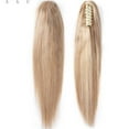 thumbnail image 2 of SEGO Jaw/Claw Clip in Hair Extensions Human Hair Clip in Ponytail Hair Extensions 100% Real Remy Hair Long Straight Thick Hair For Women, 2 of 7