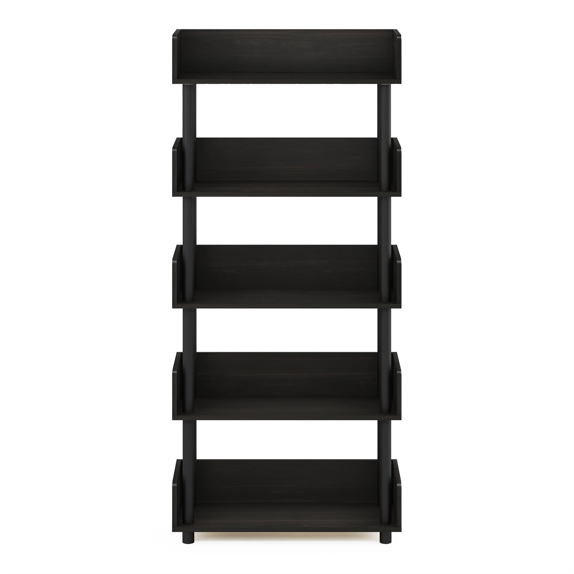 Furinno Turn-N-Tube 5-Tier Toolless Freestanding Multipurposes Display Rack, Espresso