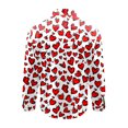 thumbnail image 5 of QATAINLAV Valentine's Day Hawaiian Shirt Button Up Shirts for Men Long Sleeve Work Tops Business Casual Outfits 2025 Fashion Heart Print Blouse Red M Dollar Sales, 5 of 6
