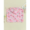 thumbnail image 4 of Newborn Baby Girls Swimsuit Cover up Summer Floral Print Hoodie Beach Cover up Rash Guards for Toddler Bathing Suit 6-12 Months, 4 of 8