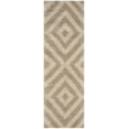 thumbnail image 2 of SAFAVIEH Portofino Dreda Geometric Shag Runner Rug, Ivory/Beige, 2'3" x 7', 2 of 3