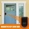 thumbnail image 3 of Magnetic Key Holder Safe Magnetic Key Box Under Car Plastic Hidden Combination Key Box 4 Digit Password Key Box Portable Key Safe Box Key Storage Security Box for Keys-orangeandblack-, 3 of 10