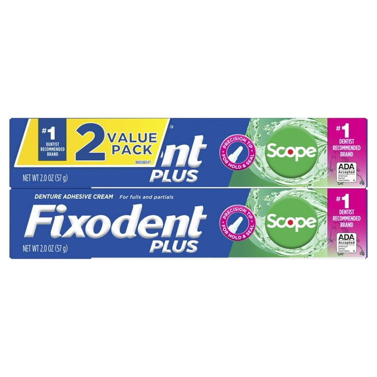 Fixodent Plus Scope Denture Adhesive Cream, Precision Hold, Scope