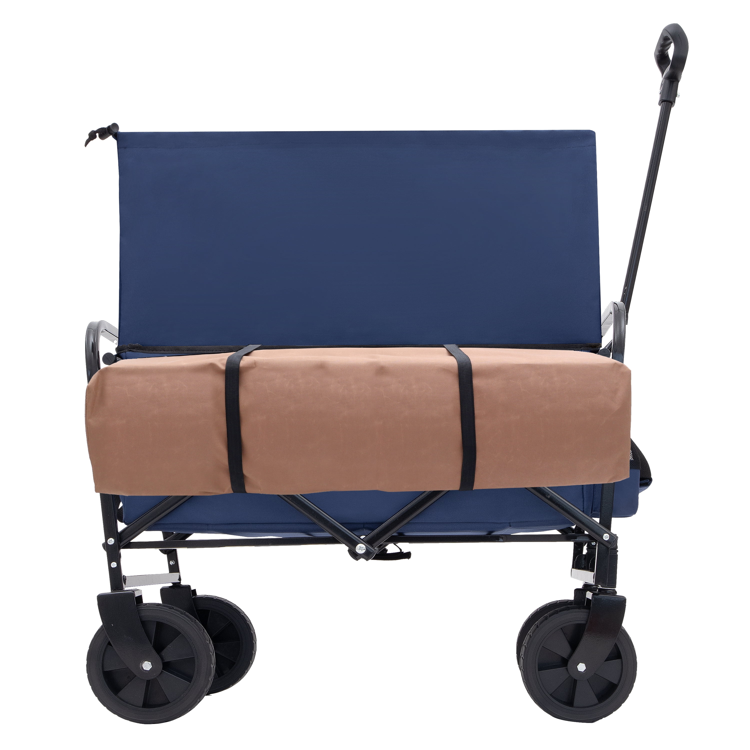 Collapsible Foldable Wagon Cart Beach Wagon Heavy Duty Utility Cart Utility Wagon Grocery Cart for for Camping 3pcs plastic Liner bag /Cover