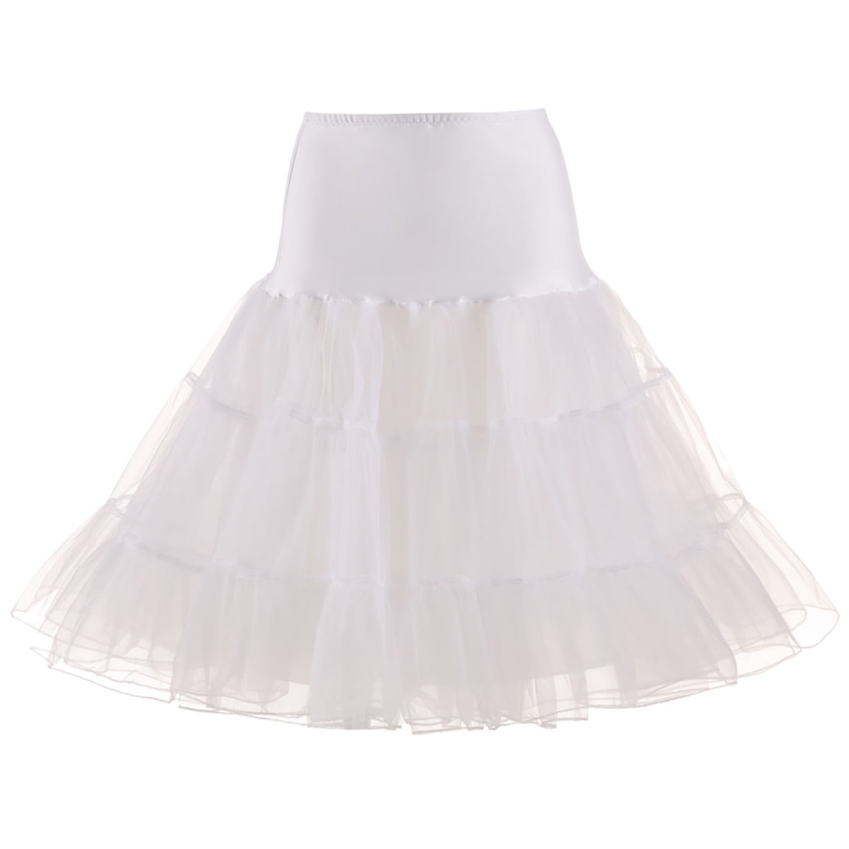 White Kee Length Swing Vintage Silps Crinoline Petticoat Underskirt TUTU 50s 