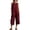 Wine, variant on Jumpsuits for Women Crew Neck Button Down Casual Bib Overalls Sleeveless Retro Wide Leg Capri Jumpsuit with Pockets Sky Blue S