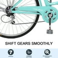 thumbnail image 4 of Ktaxon 26in Urban Commuter City Bike, Shimano 7 Speed Adult Road Bicycle, Blue, 4 of 7