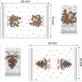thumbnail image 2 of Hello Winter Pine Cone Kitchen Dish Towels Set of 2, Let It Snow Christmas Tree Red Berry Bow Hand Towels Drying Baking Cooking Cloth, Snowflake Farmhouse Holiday Home Kitchen Decor 16x24 Inch, 2 of 7