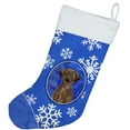 thumbnail image 2 of Carolines Treasures CK3937CS Winter Snowflakes Chocolate Labrador Retriever Christmas Stocking, 2 of 2