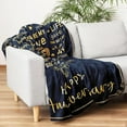 thumbnail image 3 of Anniversary Blanket Gifts for Men Women, Cool Anniversary Wedding Gifts for Him Her Husband Wife Parents, Best Happy Anniversary Marriage Gift for Couple Boyfriend Girlfriend Blanket 60"x50", 3 of 6