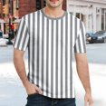thumbnail image 2 of CONZONE Men's T-Shirts Short Sleeve T Shirts for Men Casual Crew Neck Striped Lightweight Tees Soft Cozy Athletic Tops, 2 of 4