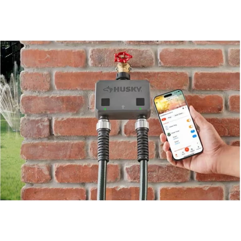 Husky Smart Watering Timer, Lawn and Garden Hose Control, Dual