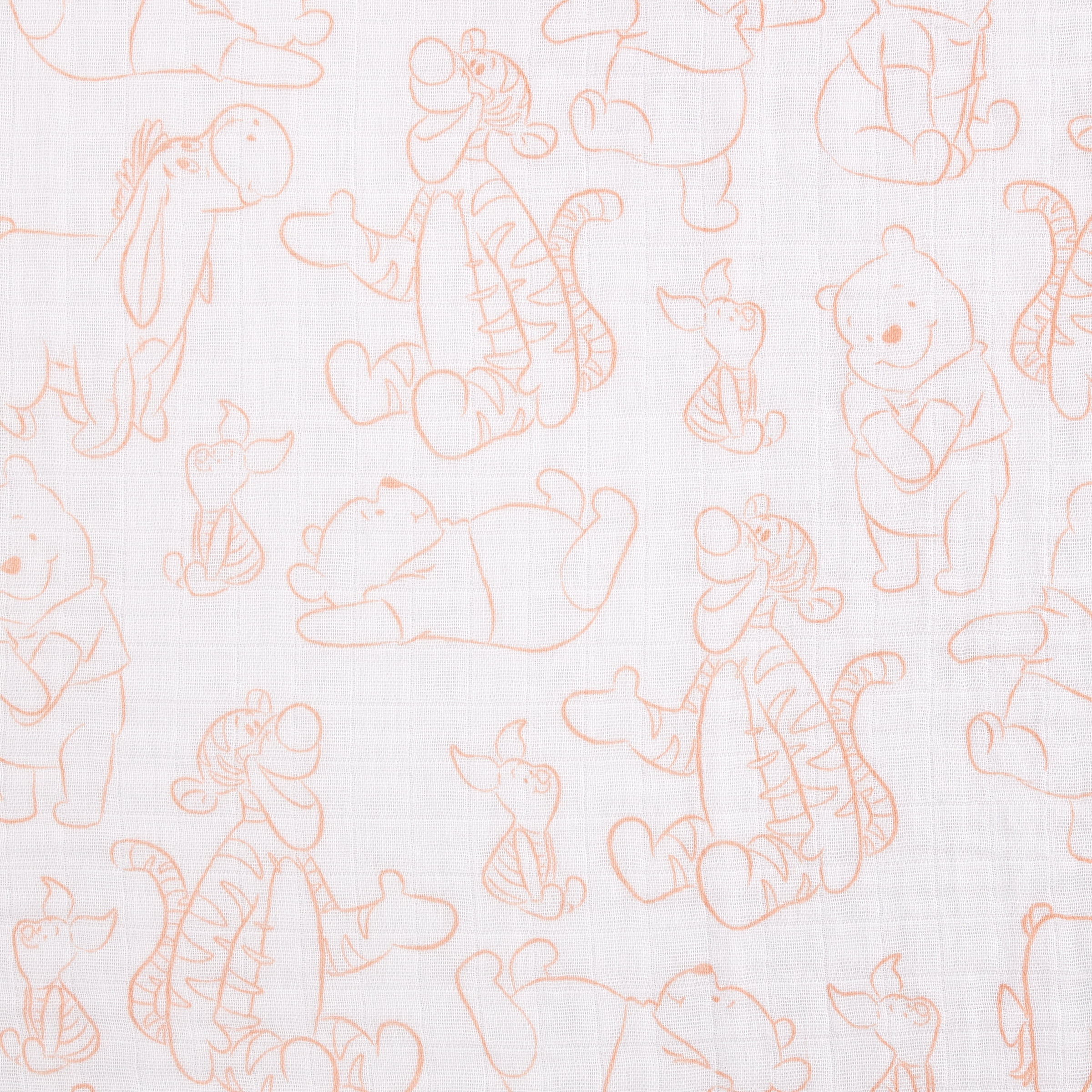 Disney Winnie the Pooh 3 Piece Muslin Swaddle Baby Blankets