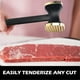 thumbnail image 2 of Steak Hammer Mallet Double-Sided Zinc Alloy Meat Tenderizer Meat Pounder Maximizes Food Flavor Meat Hammer, Silver, 2 of 5