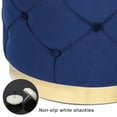 thumbnail image 5 of Joveco Velvet Storage Ottoman Footrest Stool 18.9"D Blue, 5 of 5