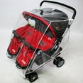 thumbnail image 2 of Sofullue Baby Pushchs Rain Cover for Twins Clear Stroller Raincoat Wind Dust Shield, 2 of 6