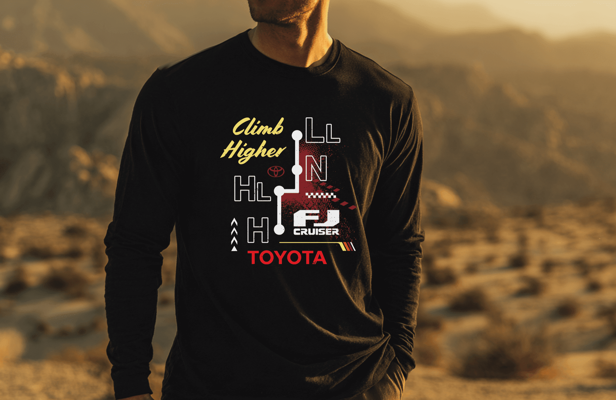 Toyota FJ Cruiser Black Long Sleeve Shirt 4x4 Off Road Merch