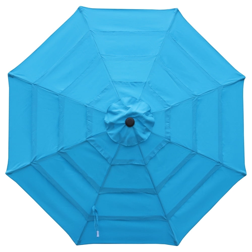 Abble Outdoor 9ft Patio 4 Tier Fashion Umbrella with Crank and Tilt - Aqua