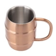 thumbnail image 4 of Jarra de cerveza de acero inoxidable con doble capa de aislamiento, multiusos, ergonómica y segura, para té con leche, color cobre., 4 of 14