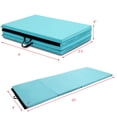 thumbnail image 3 of Costway 4'x10'x2'' Gymnastics Mat Thick Folding Panel Aerobics Gym Blue, 3 of 8