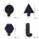 thumbnail image 1 of Zhuge Juego de 4 piezas, gancho de acero inoxidable sin perforaciones, gancho para puerta de baño de dormitorio,gancho adhesivo que no deja marcas, gancho para abrigo colgante (negro), 1 of 5