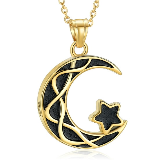 Moon & Star Cremation Pendant Small Urns For Ashes Keepsake Urn Necklace mini urns