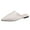 Creamy White, variant on Women Closed Pointed Toe Flat Heel Slides Slippers Faux Leather Mules Shoes
