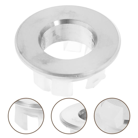 EXHUMKY Cubierta De Desbordamiento Para Lavabo De Inoxidable Color Plateado Para Cocina Y