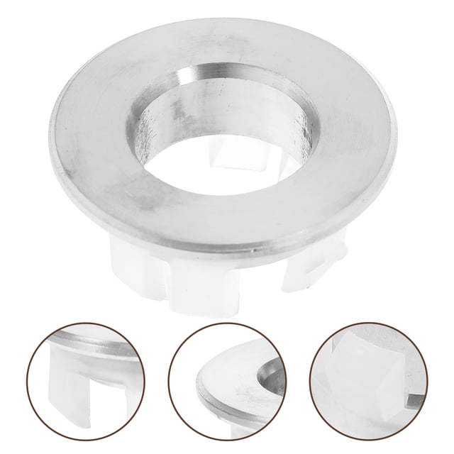 EXHUMKY Cubierta De Desbordamiento Para Lavabo De Inoxidable Color Plateado Para Cocina Y