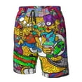 thumbnail image 5 of Men's Simpsons Beach Shorts Hot Summer Swim Trunks Sports Running Bathing Suits with Mesh Lining, 5 of 6