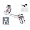 thumbnail image 1 of Stainless Steel Universal 1080 °Swivel Robotic Arm Swivel Extension Faucet Aerator Kitchen Sink Faucet Extender 2Water Flow Mode ,bar Laundry RV Farmhouse, 1 of 7