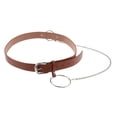 thumbnail image 1 of Cinturón de cinturo ajustable de material cuero PU de moda para mujer con de metal marrón, 1 of 9
