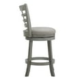 thumbnail image 4 of Weston Home Shapel Window Back 24"H Swivel Counter Height Stool, Antique Grey Finish, Grey Linen, 4 of 6
