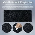 thumbnail image 4 of 11.8x31.5 Inches Topographic Contour Large Gaming Mouse Pad Mat with Stitched Edge Non-Slip Rubber Base Washable Resilient for Office Computers Laptop Table Mouse Pads Mats Accessory (Black-1), 4 of 6