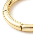 thumbnail image 4 of Pulsera elástica con cuentas de tubo curvo acrílico grueso de 2 piezas para mujer, color dorado, 2 pulgadas, 4 of 4
