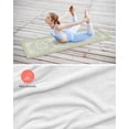 thumbnail image 4 of Sage Green Yoga Towel for Hot Yoga Non Slip, Boho Retro Decorative Abstract Floral Ethnic Yoga Mat Towel Absorbent Yoga Sweat Towels Microfiber Hot Yoga Blanket for Bikram Pilates 26"x70", 4 of 7