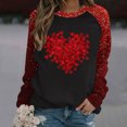 thumbnail image 2 of Tumotour Valentine'S Day Pullover Shirts For Women Crew Neck Long Sleeves Printed Tops Casual Cute Tunic Tops Tees Blouses Loose Pullover Tops, 2 of 4