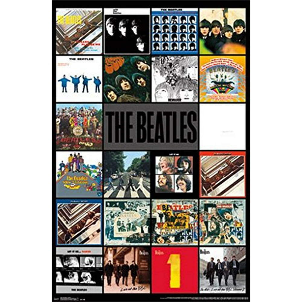The Beatles Poster Amazing LP Vinyl Records Collage Album Covers New