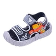 thumbnail image 3 of Karoyedx Kids Sandals Kids Cloud Sandals Boys Girls Slip on Flat Slides Sandals EVA Summer Pillow Slipper With Hook Loop Back Strap Black Size,11.5, 3 of 9