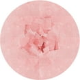 thumbnail image 1 of Ahgly Company Machine Washable Indoor Round Transitional Pastel Red Pink Area Rugs, 4' Round, 1 of 7