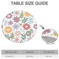 thumbnail image 6 of Elastic Tablecloth with Bright Daisy Floral Design, Reusable and Durable Polyester, Spring Style for Kitchen, Patio or BBQ, Fits 44-52 Inch Round Tables, 6 of 7