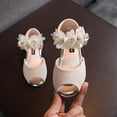 thumbnail image 4 of URMAGIC Girls Flower Sandals Wedding Party Princess Shoes Flats for Kid Toddler, 4 of 5