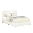 thumbnail image 6 of Newboti Furniture Liv Patented 2-Drawers Storage Bed Queen Size Ivory Boucle Upholstered Platform Bed, Curved Stitched Tufted Headboard, Wooden Slat Mattress Support, No Box Spring Needed NO.75193, 6 of 9