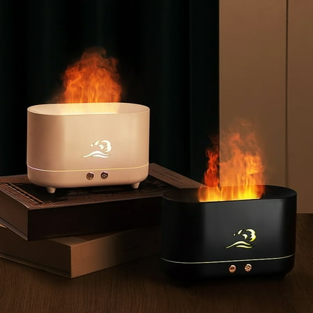 VBVC Flame Aroma Diffuser Humidifier,Upgraded Flame Noiseless Essential Oil Diffuser for Home,Office Humidifier 225Ml