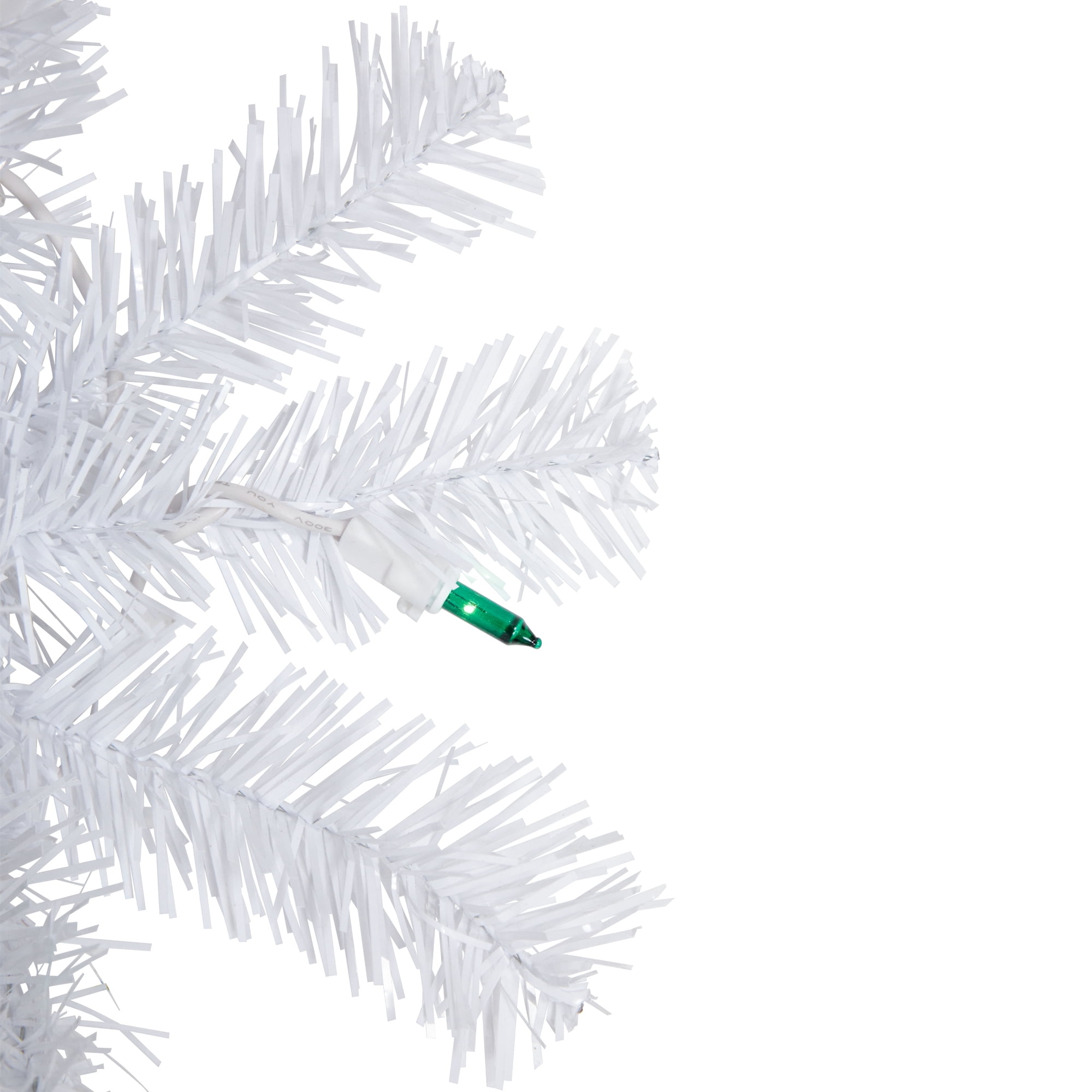 Northlight Pre-Lit Woodbury White Pine Artificial Christmas Wreath - 24" - Green Lights