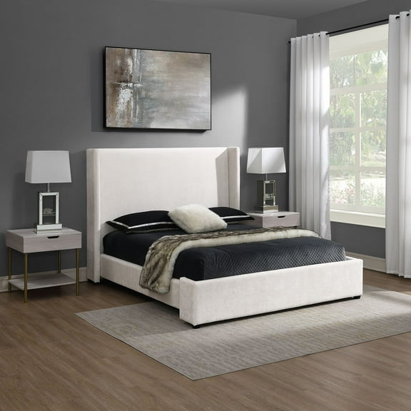 Leonard Upholstered Fabric Bed