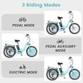 thumbnail image 6 of MOONCOOL 24"/26" Adult Electric Tricycle W/ Cover & Assembly Tools, Peak 700W 36V 10.4AH, 7 Speeds Step Through Electric Trike Motorized Three Wheel Electric Bikes w/ Large Basket for Women Men, 6 of 10