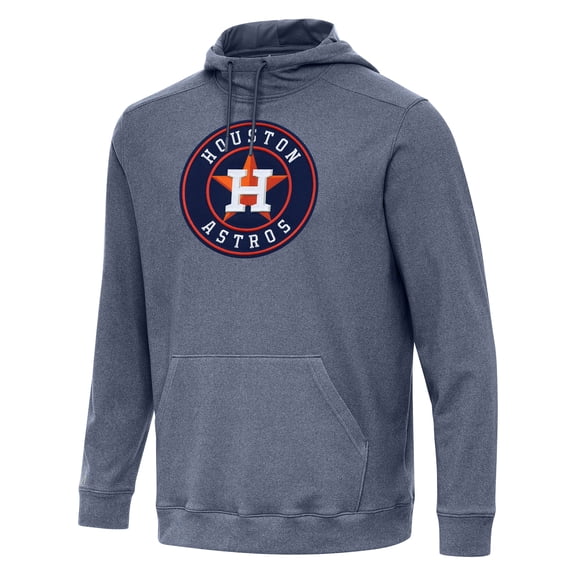 Men's Antigua Heather Navy Houston Astros Cloud Pullover Hoodie